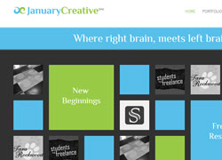 january creative flat-website layout